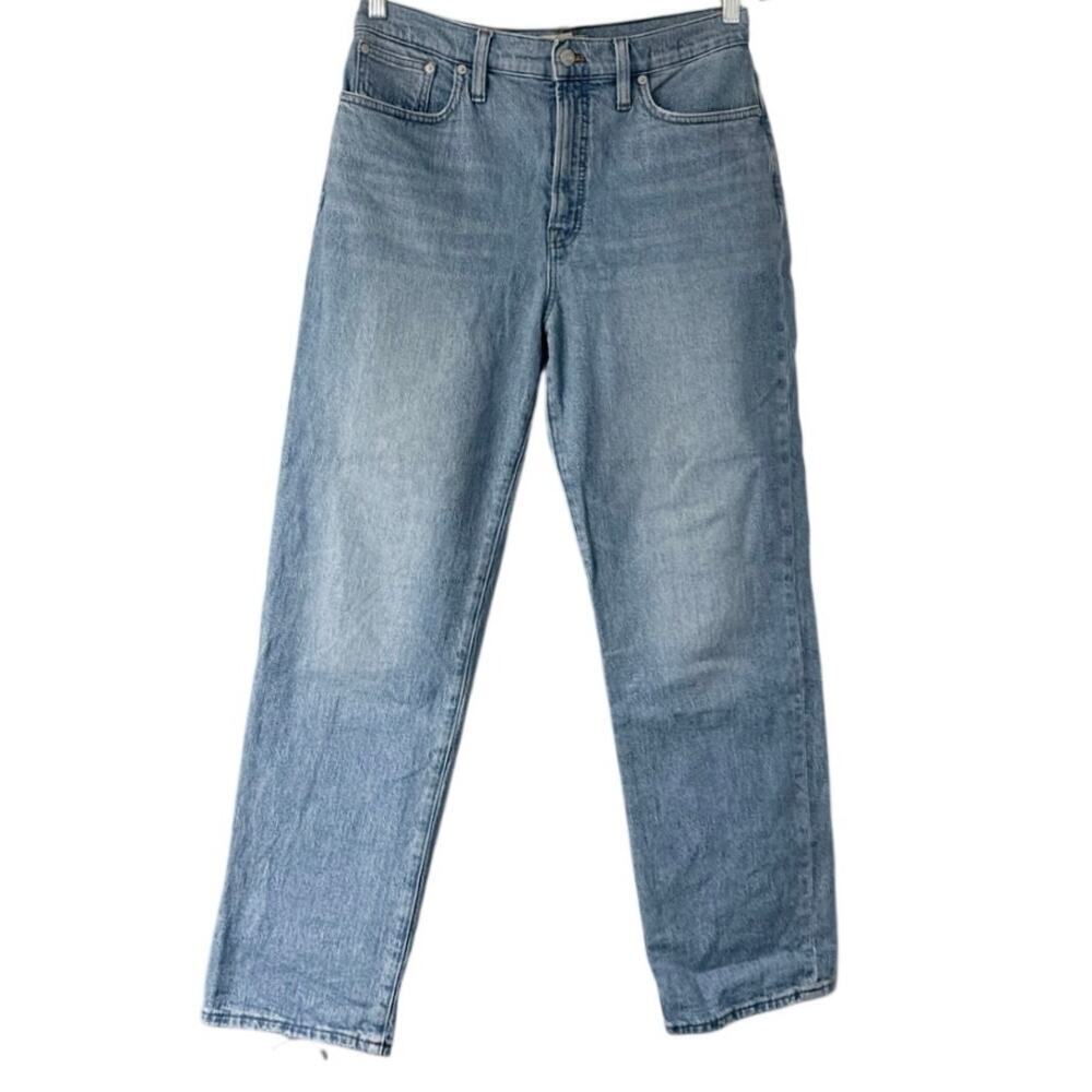 Madewell Perfect Vintage Straight Jeans Womens 29 High Rise Medium Wash *EUC - Picture 2 of 10